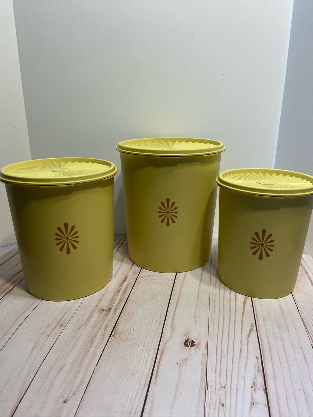Tupperware Yellow Kitchen Canister Set (3-piece)